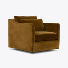 Margaux Velvet Swivel Chair in Olive - HOME HIDEOUTS