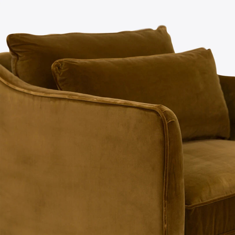 Margaux Velvet Swivel Chair in Olive - HOME HIDEOUTS