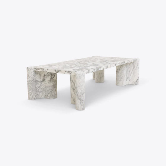 Pure White Lines Rectangular Portofino Coffee Table