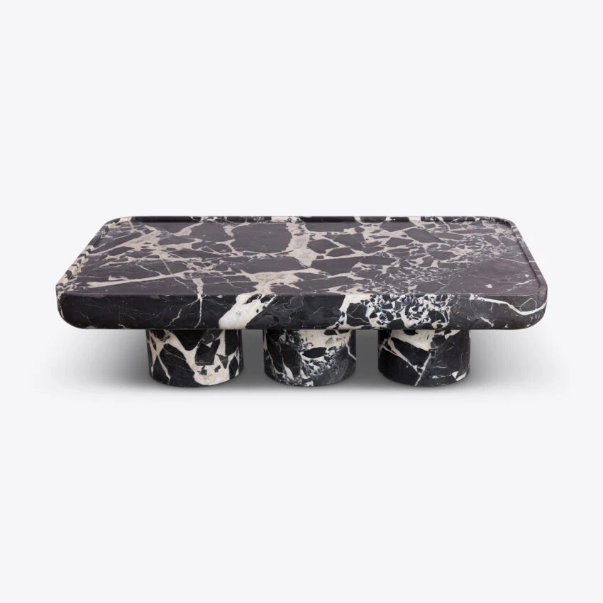 Xavier Black White Marble Coffee Table (also available in other materials)