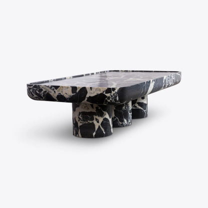 Xavier Black White Marble Coffee Table (also available in other materials)