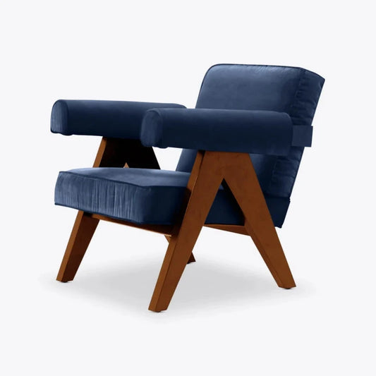 Gothenburg Velvet Mid Century Style Lounge Chair