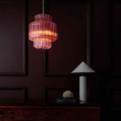 Piccolo Palermo Chandelier in White, Pink or Amber - HOME HIDEOUTS