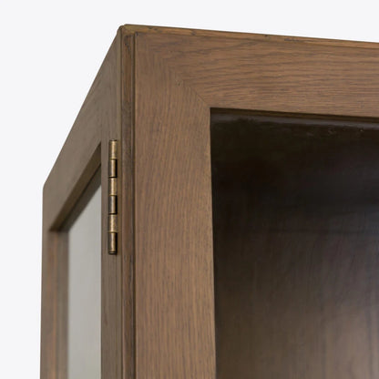 Richmond Oak & Tempered Glass Cabinet - HOME HIDEOUTS