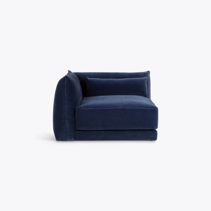 Velvet Milano Sectional Sofa in Cornflower Blue - HOME HIDEOUTS