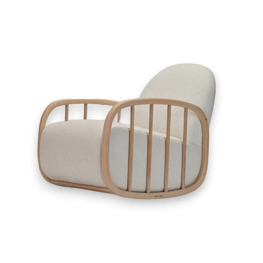 Teddy Tub Rocking Chair in White Oak Rails - HOME HIDEOUTS