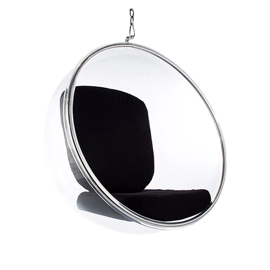 Aarnio Style Bubble Chair - Black Bubble Chair Swing