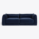 Velvet Milano Sectional Sofa in Cornflower Blue - HOME HIDEOUTS