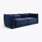 Velvet Milano Sectional Sofa in Cornflower Blue - HOME HIDEOUTS