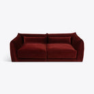 Velvet Milano Sectional Sofa in Brick Red - HOME HIDEOUTS