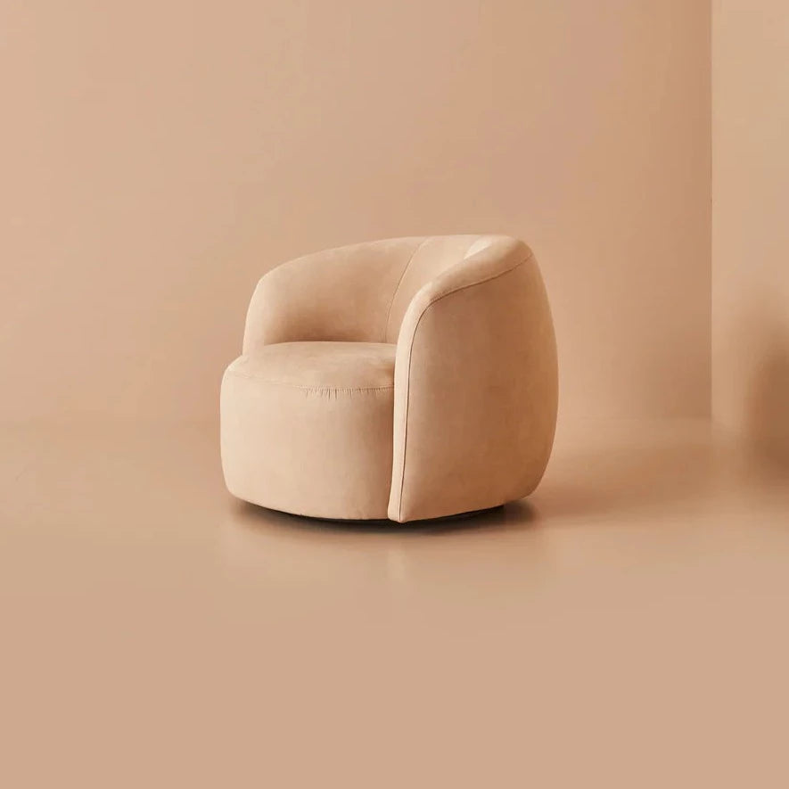 Jonas Swivel Chair in Truffle - HOME HIDEOUTS