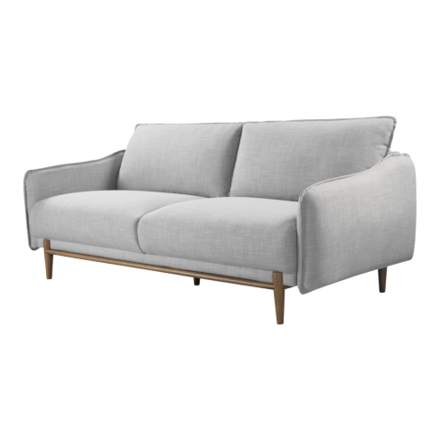 Grey Louie Linen Three Seat Sofa