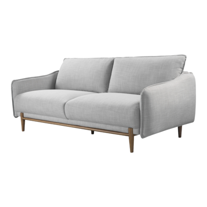 Grey Louie Linen Three Seat Sofa