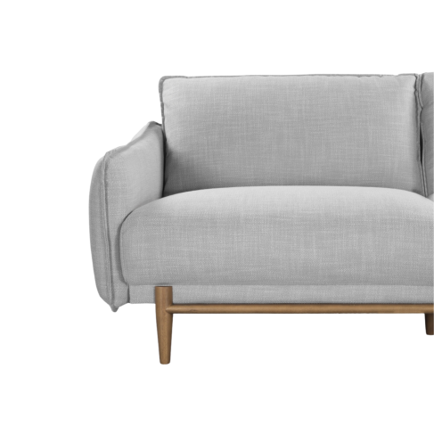 Grey Louie Linen Three Seat Sofa