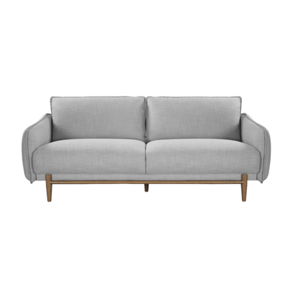 Grey Louie Linen Three Seat Sofa