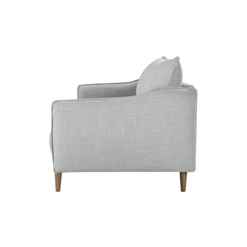 Grey Louie Linen Three Seat Sofa