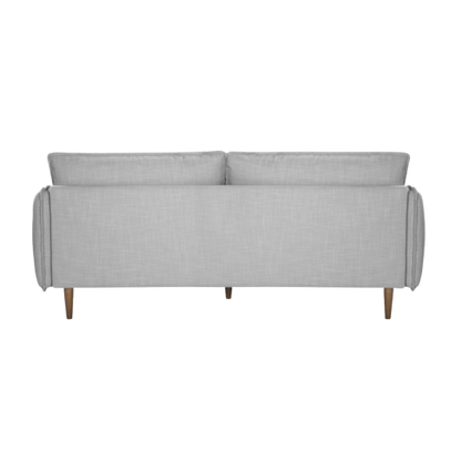 Grey Louie Linen Three Seat Sofa