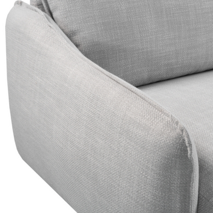 Grey Louie Linen Three Seat Sofa