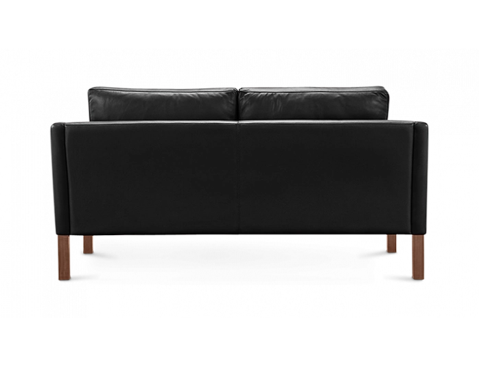 Mogensen Style Two Seater Sofa Black Leather