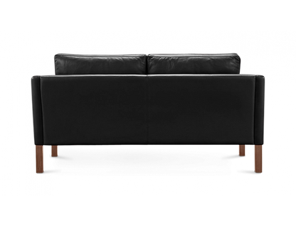 Mogensen Style Two Seater Sofa Black Leather