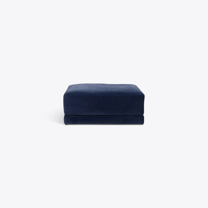 Cornflower Blue Velvet Milano Ottoman - HOME HIDEOUTS